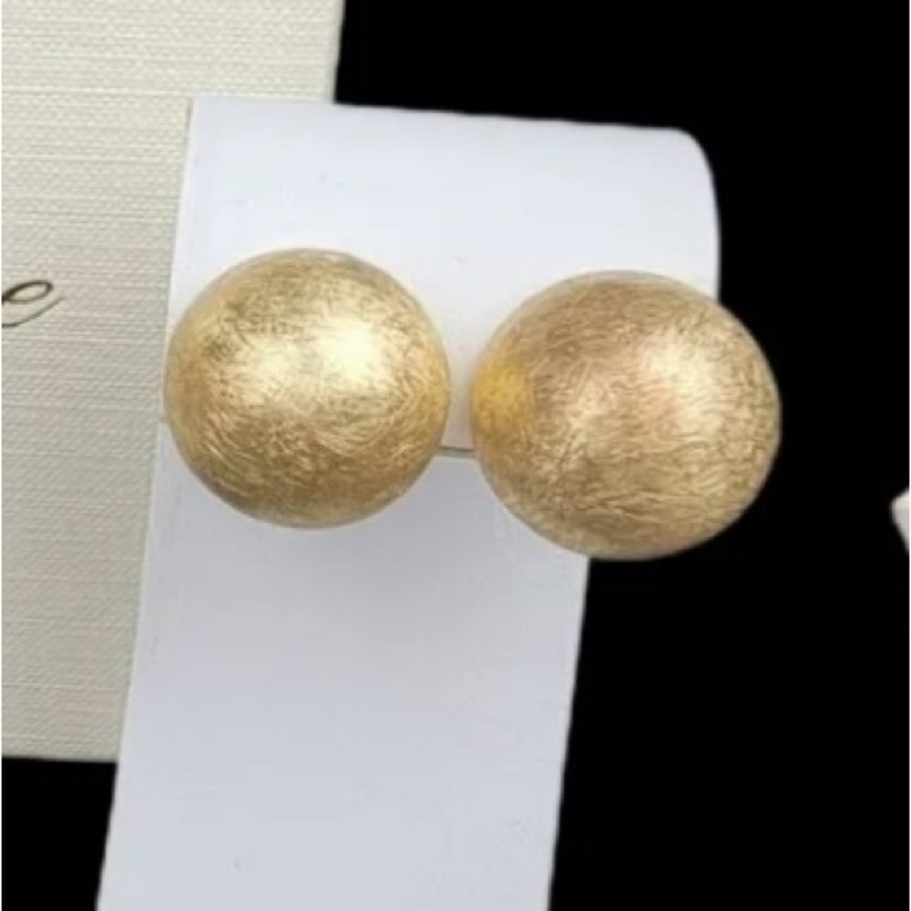 - 18k over sterling silver large earrings